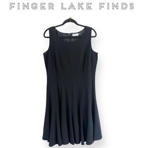 Calvin Klein Black Sleeveless Fit & Flare Dress, 14